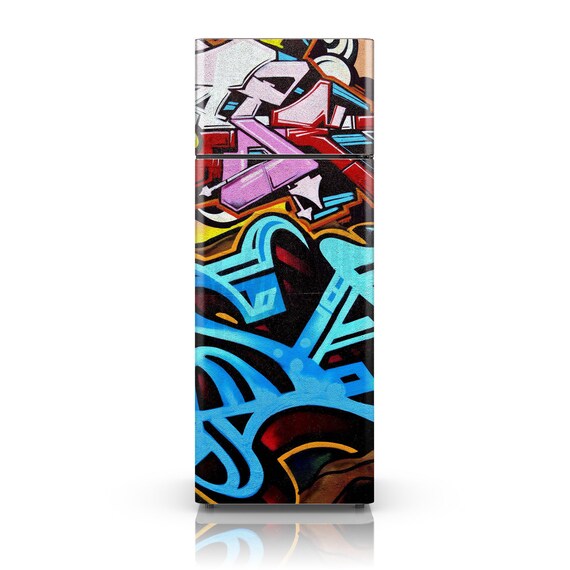 Fridge Wrap Graffiti Self Adhesive Vinyl Sticker Fridge Etsy