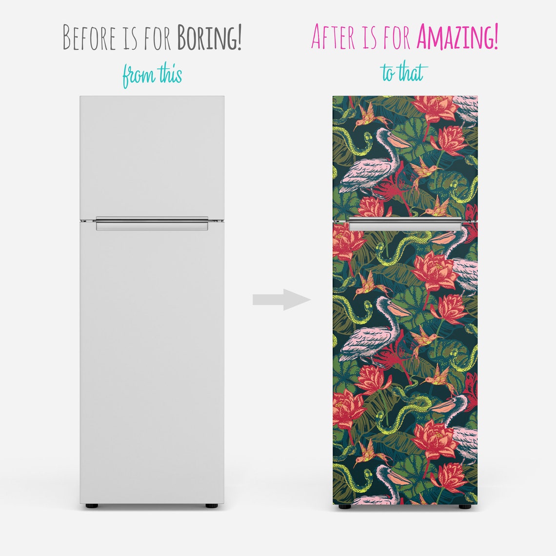 Fridge Wrap / Peel And Stick Removable Wallpaper / Self Etsy