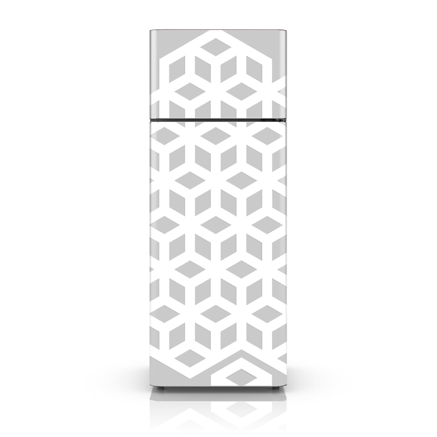 Fridge Door Decal Modern Hexagon Cube Pattern Geometric | Etsy