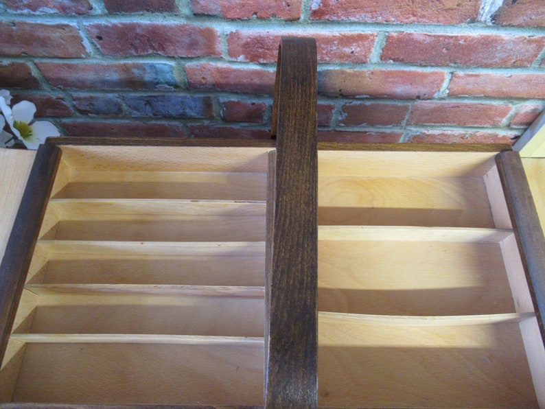 Large Wooden Sewing Box on Legs VINTAGE Art Deco Sewing Etsy