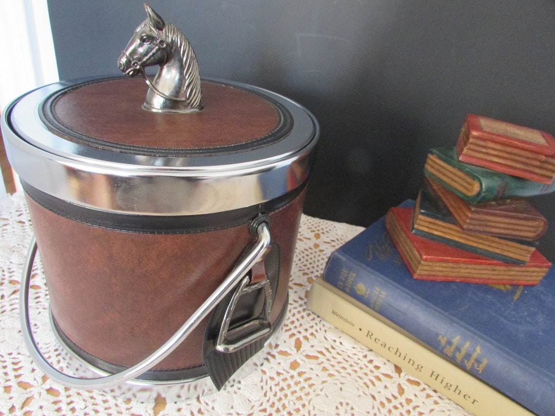 VINTAGE Ice Bucket Horse Design VTG Ice Cube Tray Made In Etsy