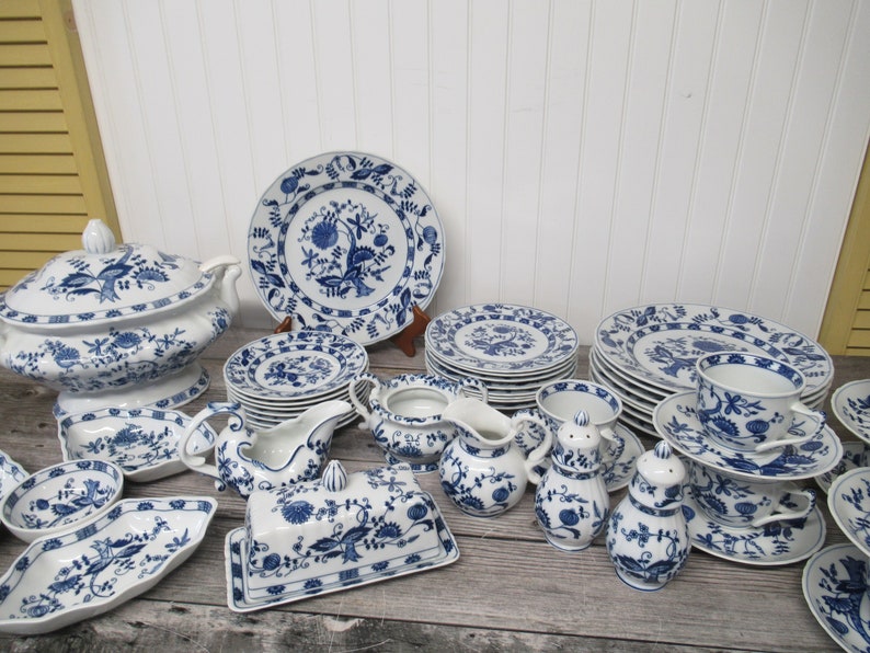 VIENNA WOODS Dinnerware Blue and White Tureen Butter Etsy