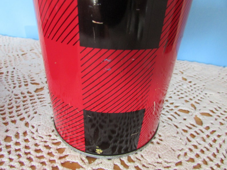 Picnic Travel Thermos, VINTAGE Plaid Thermos, VTG Coffe Or Tea Thermos THERMOS Metal