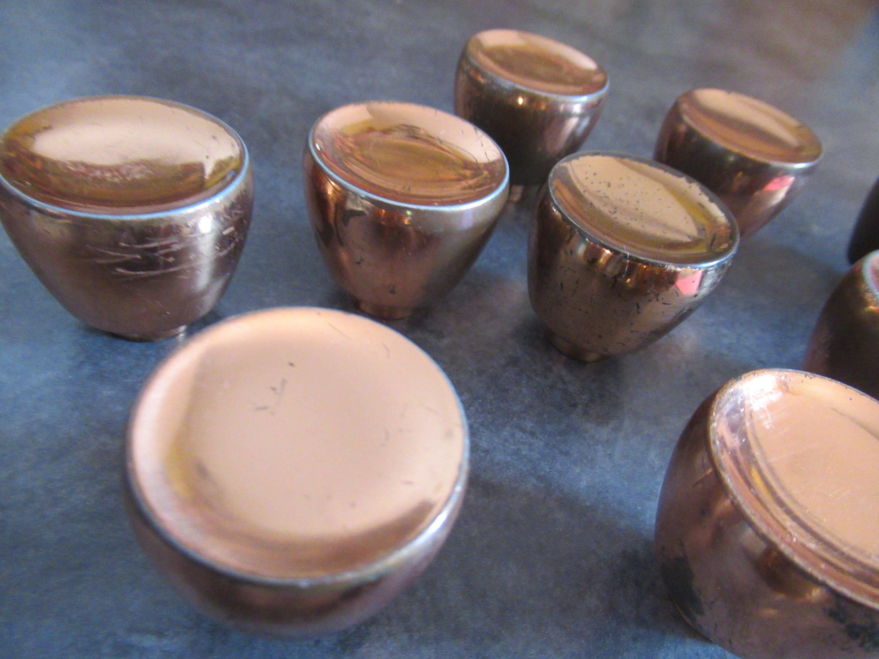 VINTAGE Copper Pull Handle and Backplate / ATOMIC STARBURST Etsy