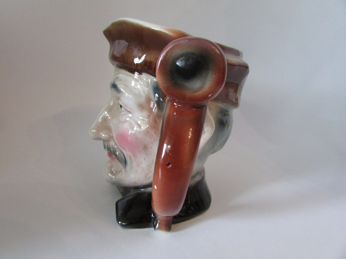 TOBY Mug Head Men VINTAGE Collectible Large Mug With Pipe Etsy