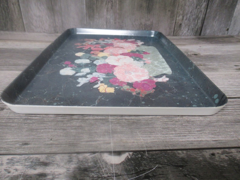 Large Melamine Tray / VINTAGE Floral Decorative Tray / ITALIAN Etsy