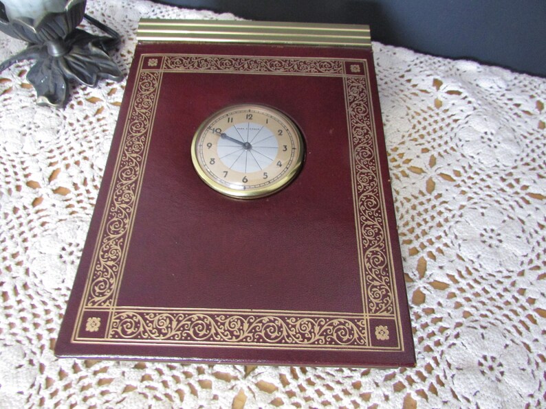 Park Sherman Desk Pad And Clock Vintage Office Desk Calendar Etsy