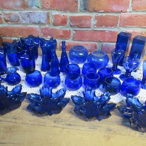 COBALT BLUE Glass Mini Creamer/Pitcher,, Votive Candle,, Mini Cacndleholder,, Sold Individually