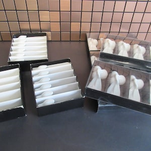 White Ceramic Knife Rest,, JAPAN Knife Rest Duck Design,, Danesco Knife Rest Cherry Design,, Sold Individually