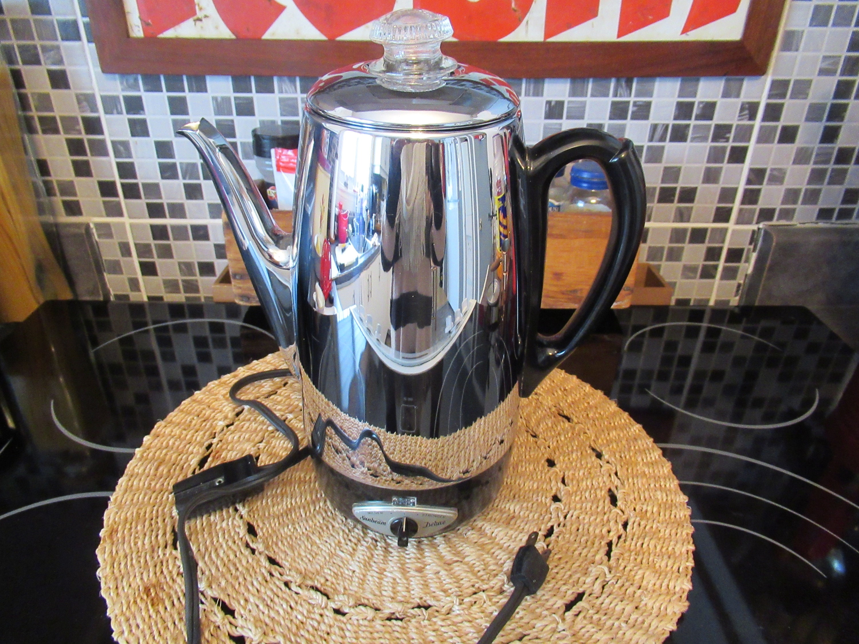 SUNBEAM Percolator 10 Cups / VINTAGE Electric Coffee Maker | Etsy 