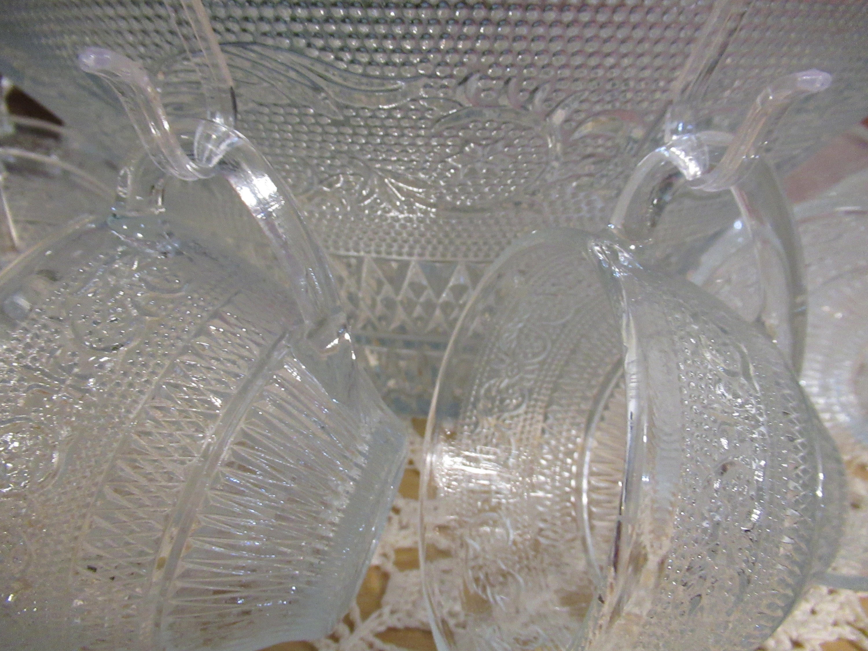 VINTAGE Punch Bowl Set VTG Tiara With Scallopped Edge Bowl Etsy