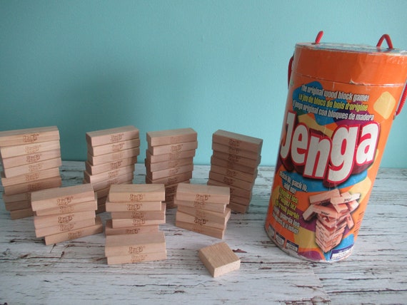 Lot of 12 Classic Jenga Game Replacement Wooden, Wood Blocks Pieces Stack  Parts