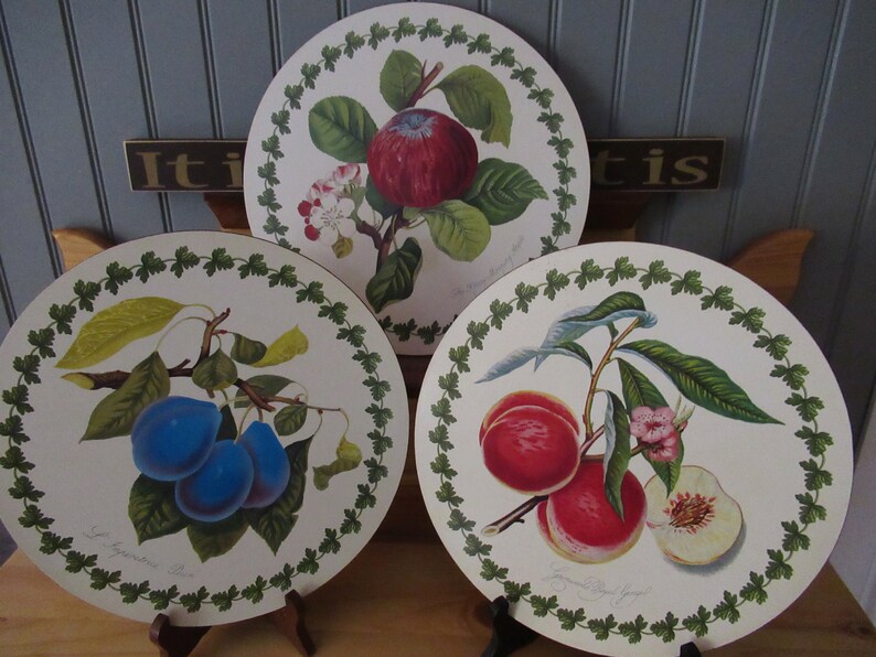 PORTMEIRION Cork Placemat VINTAGE Round Cork Mats VTG Etsy