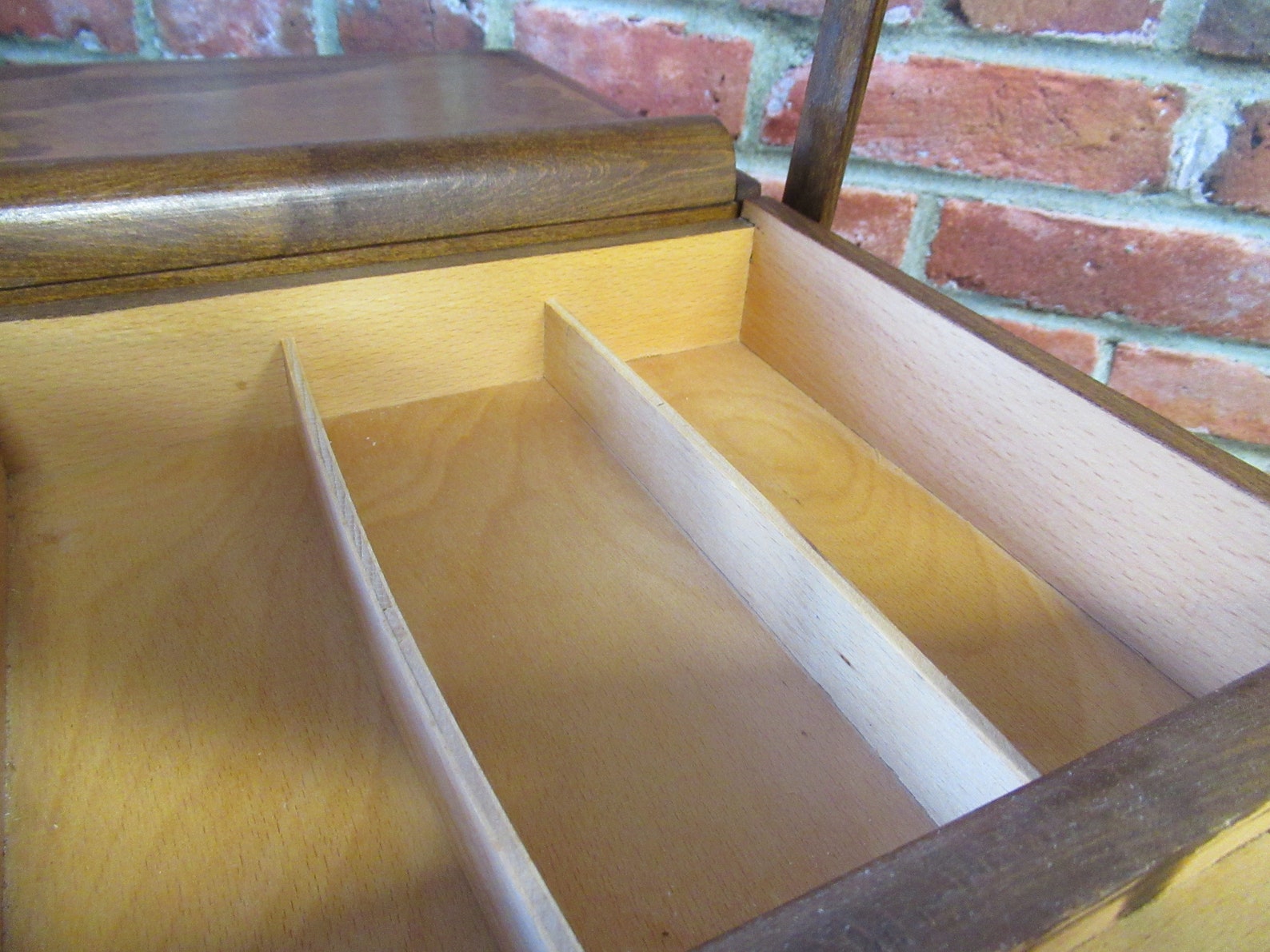 Large Wooden Sewing Box on Legs VINTAGE Art Deco Sewing Etsy