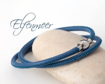 Lederarmband  Nappa Edelstahlverschluss, 38 cm