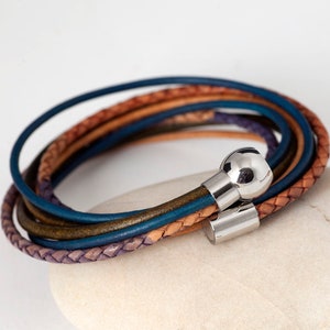 Leather strap / stainless steel clasp, 40 cm image 5