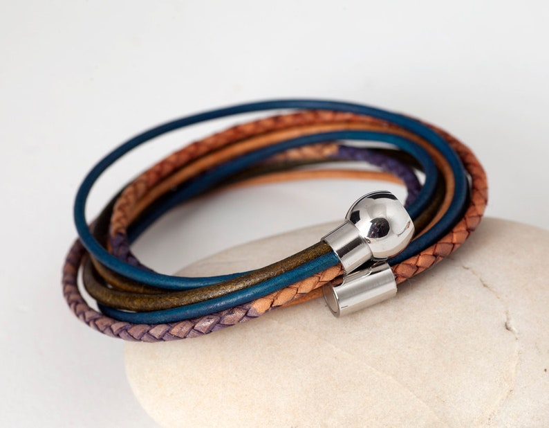 Leather strap / stainless steel clasp, 40 cm image 5