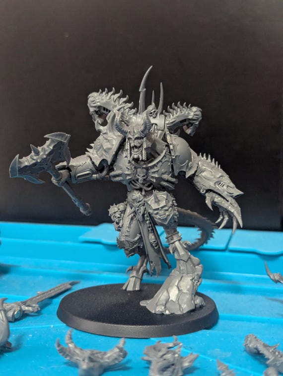 Miniatura Demon Prince Chaos Plague – Resina Stampata 3D Per Warhammer 40k, Non Assemblata