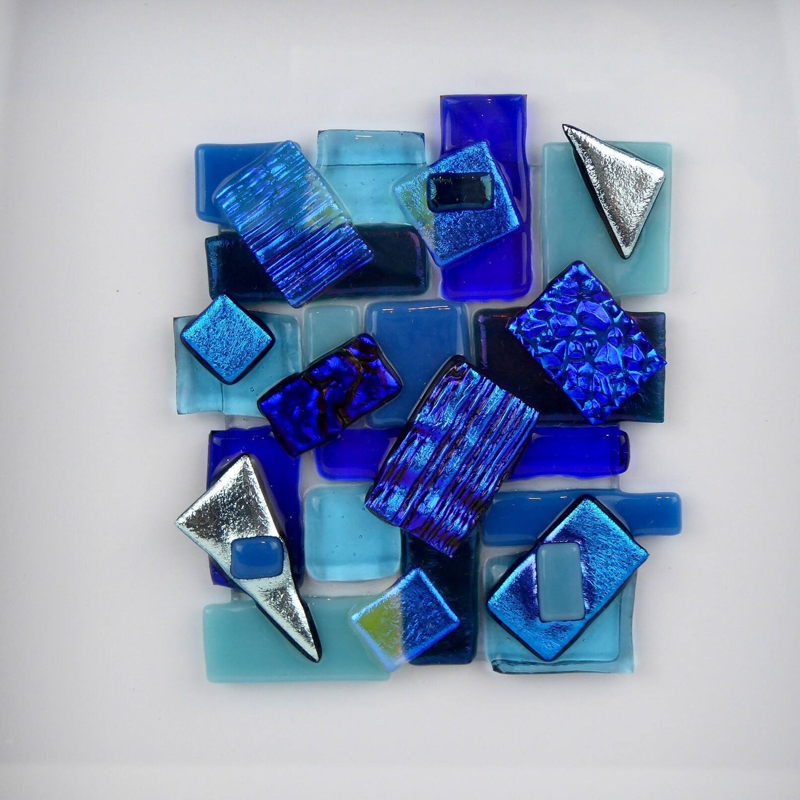 Glass art fused glass tile dichroic glass art fused glass Etsy