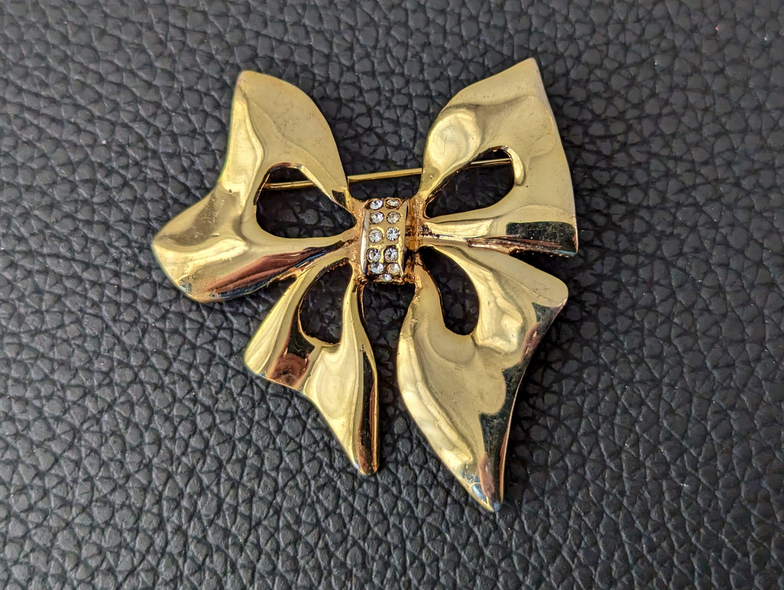 Broche Ancienne Forme Nœud - Bijou Fantaisie Vintage French Antique - Occasion