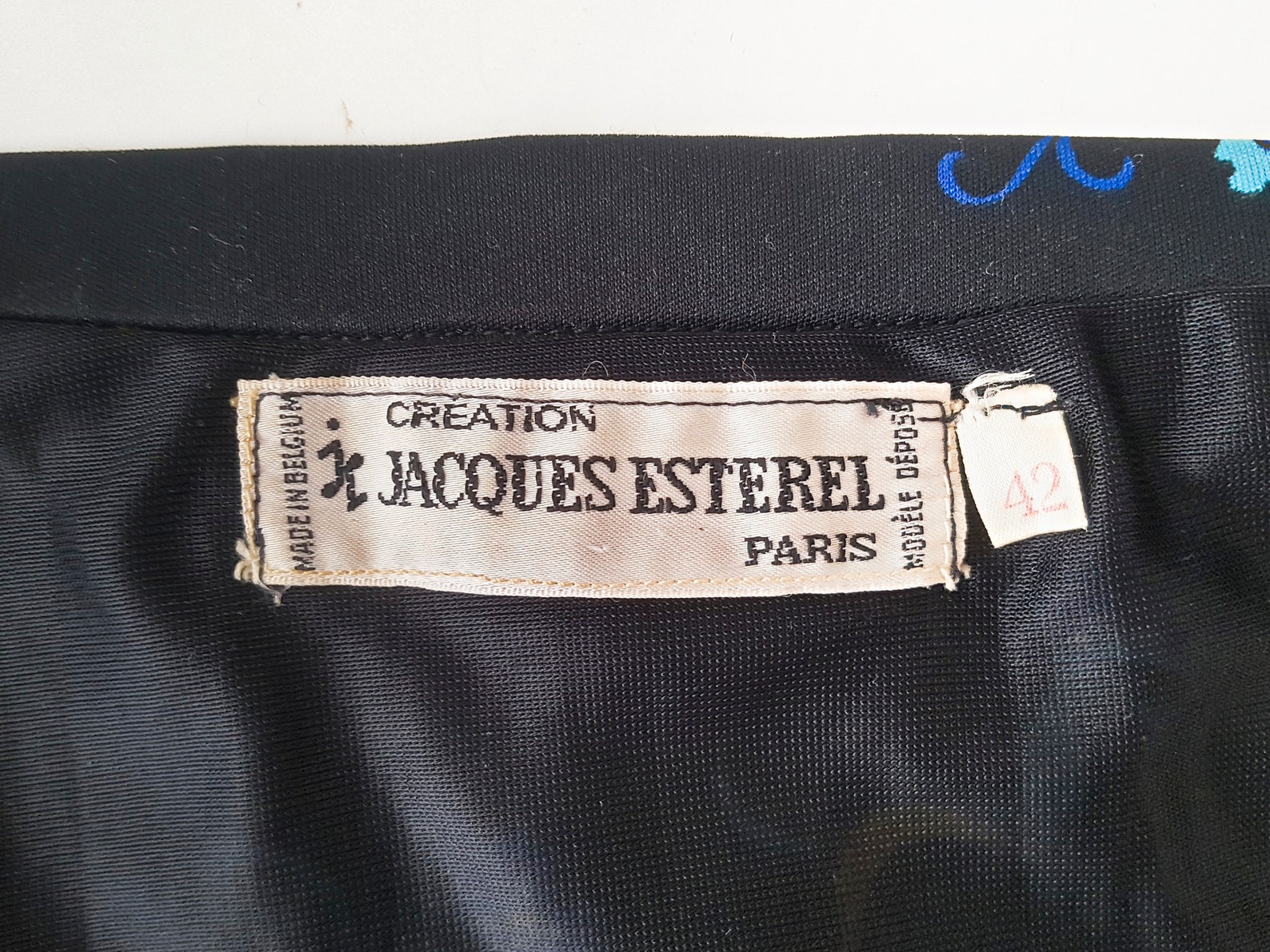 Vintage Black Jacques Esterel Skirt With Floral Pattern 1970s - Etsy