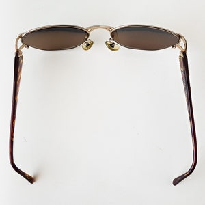 PALOMA PICASSO Vintage Eye Glass Frame 717 40 57 18 with X Detail, brown/honey temple & gold tone frame image 9