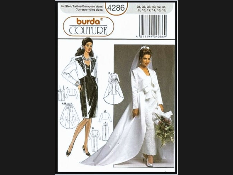 Burda Couture 4286 Sewing Pattern Wedding Dress Wedding Etsy