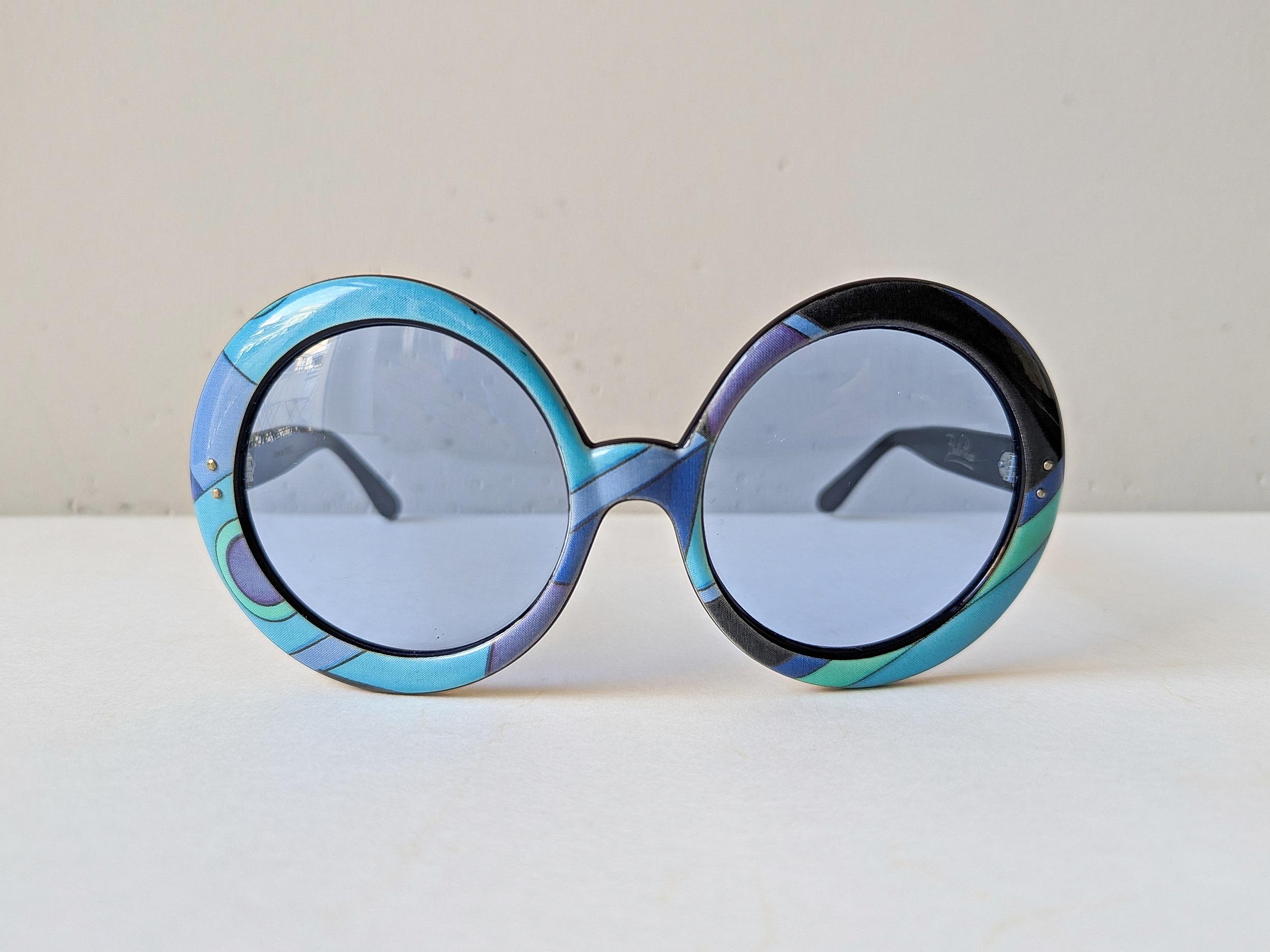 Vintage Original Emilio Pucci Sunglasses Vtg Over Sized Oval shaped Emilio Pucci *Vivara* Sunglasses  main image 3