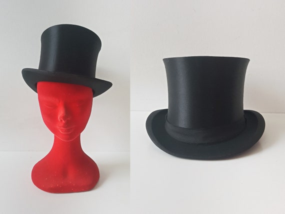 Old foldable top hat, opera hat, Chapeau Claque, c