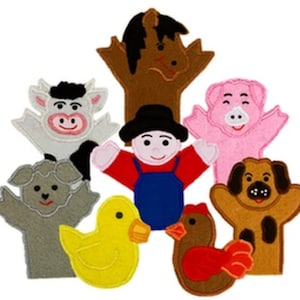 Old MacDonald Farm Animal Felt Interactive Finger Puppets for Toddlers Kids Early Education by My Growing Season