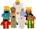 Christmas Story Nativity Manger Felt/Embroidered Finger Puppets for Kids Interactive Play set of 10 by My Growing Season