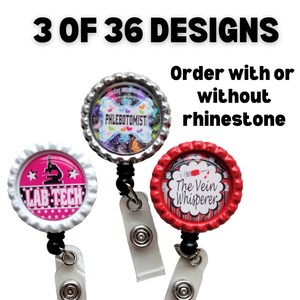 Phlebotomist Badge, Phlebotomy Badge, Lab Tech Badge, Badge Holder, ID Badge, Retractable ID Badge, Badge Reel, Badge