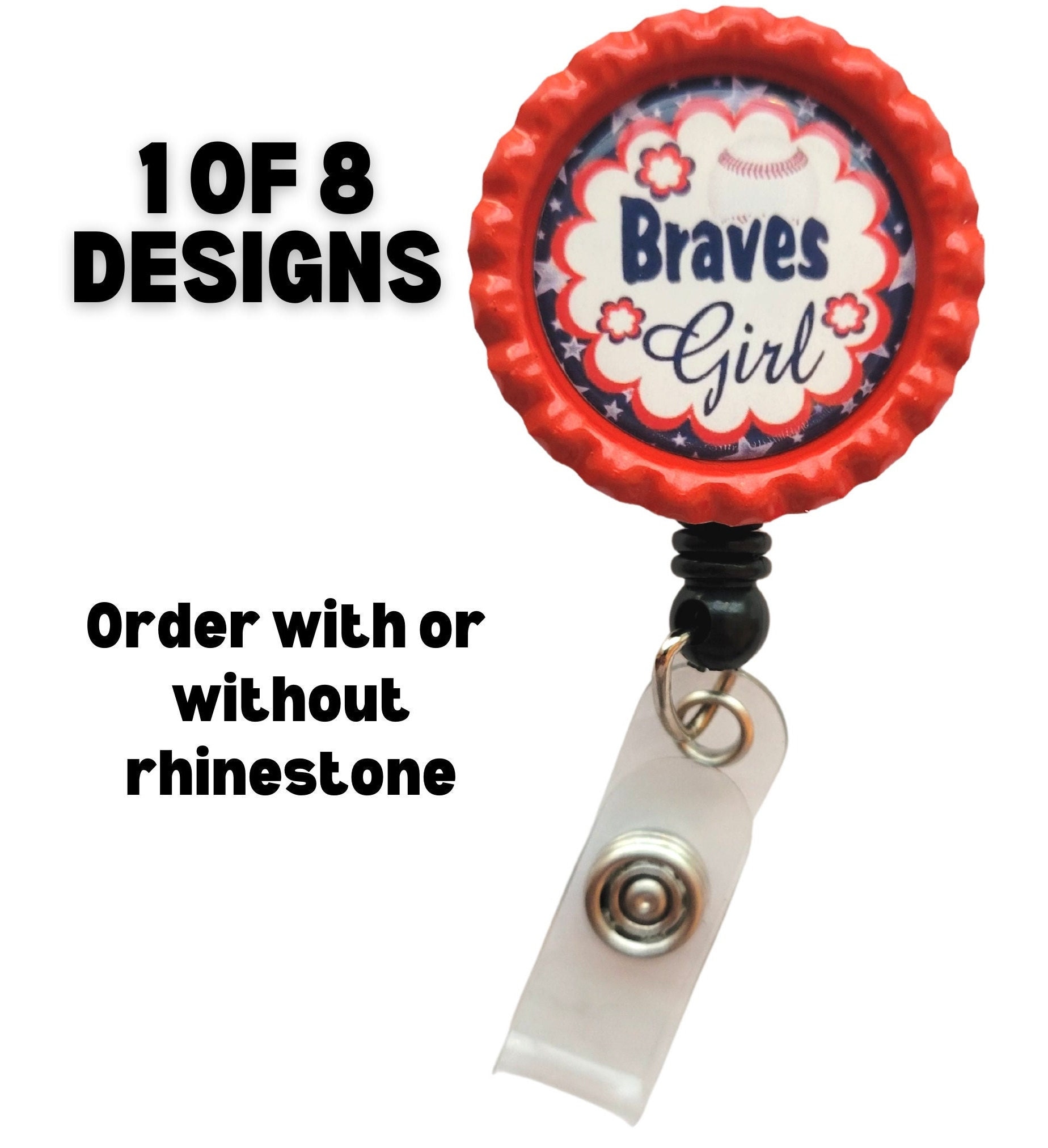 Braves Inspired ID Badge, Badge Holder, ID Badge, Retractable ID Badge, Badge  Reel, Badge 