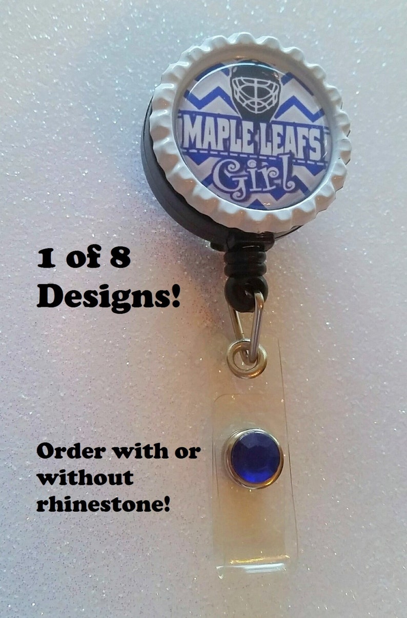 Maple Leafs inspired ID Badge Retractable ID Badge ID Badge Badge Badge Holder Badge Reel