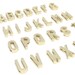 Gold Alphabet Slide Charms-3/4" (20mm) opening.