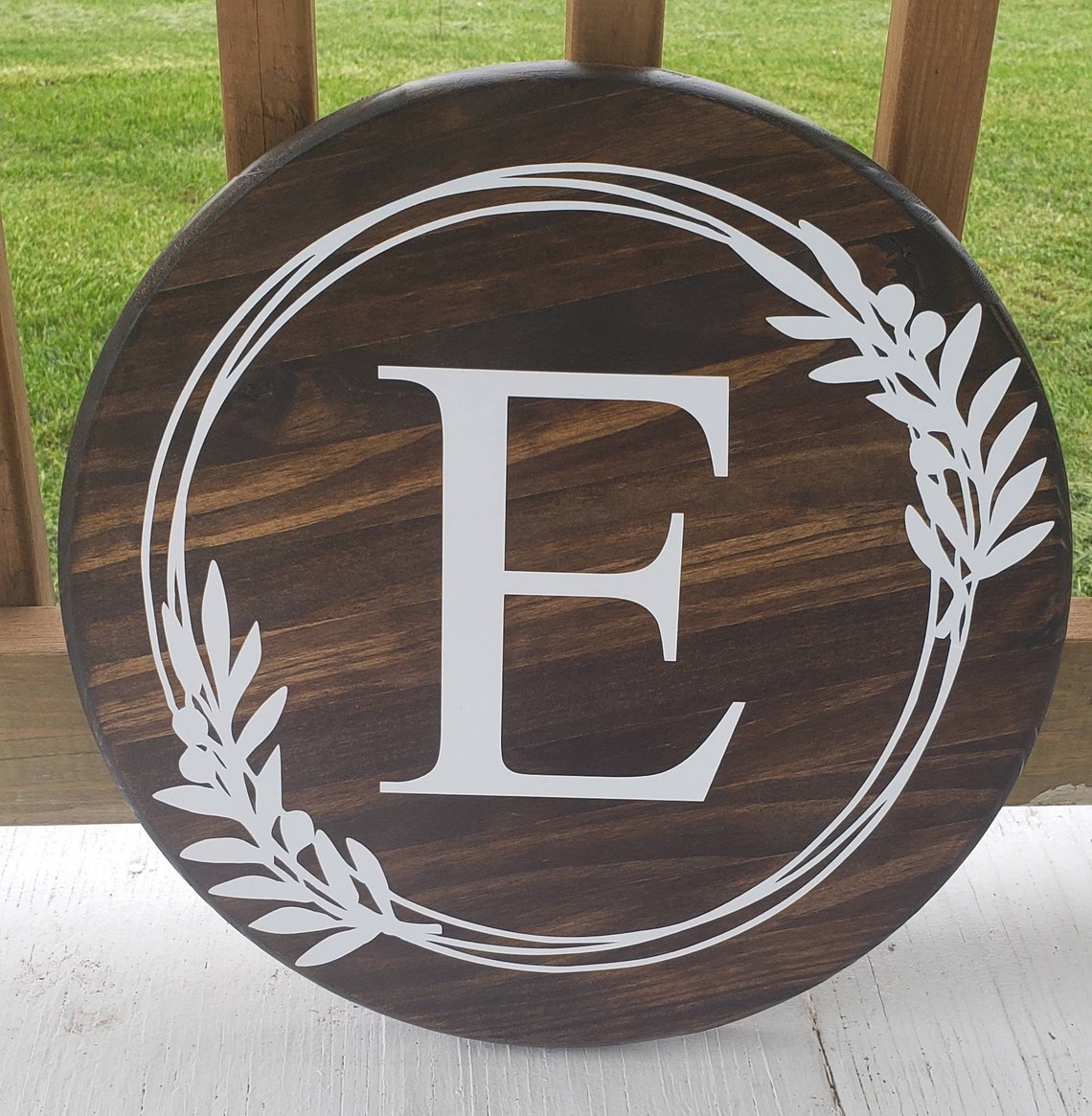 Wooden Monogram Plaque Personalized wall decor Etsy