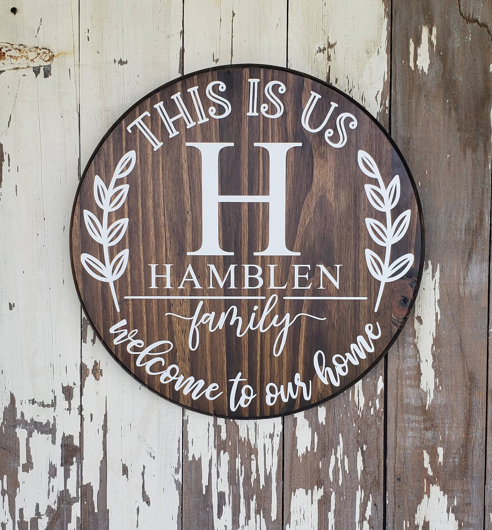 Wooden Monogram Plaque Personalized Wall Decor Etsy