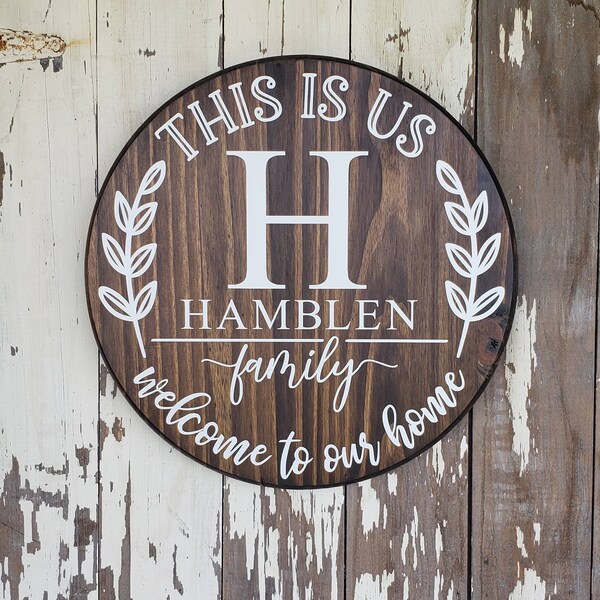 Wooden Monogram Plaque,  Personalized wall decor