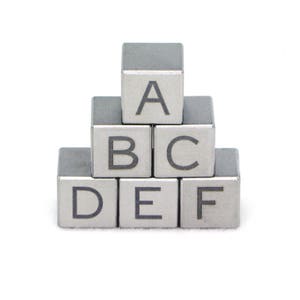 Engraved Tungsten Cubes