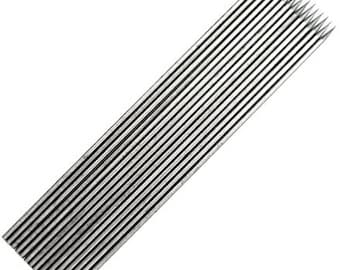 Electrodos de soldadura de tungsteno lantano Micro TIG al 1,5 %, 1,0 mm x 2,6", paquete de 15, especialmente diseñados para soldadura de joyería.