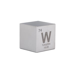1.5&quot; Tungsten Cube with Periodic Engraving