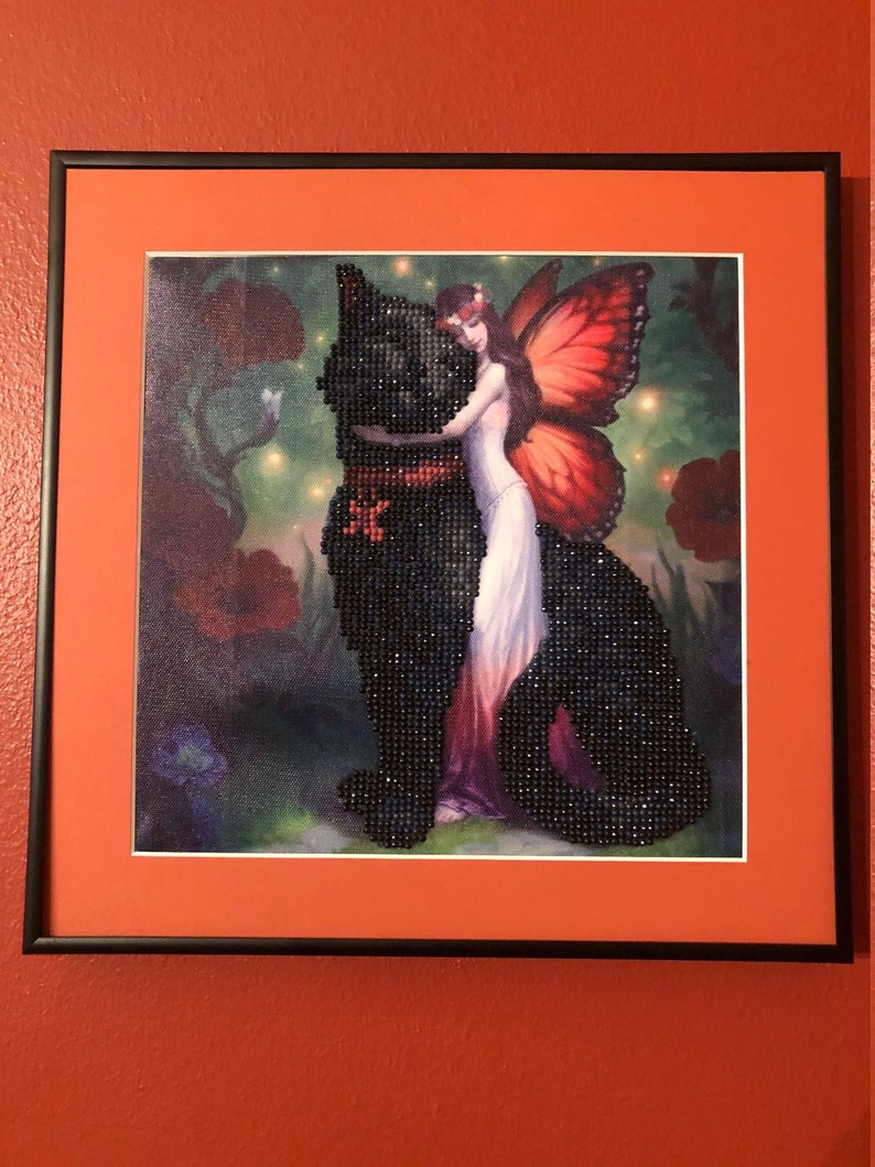 Gray kitty with fairy