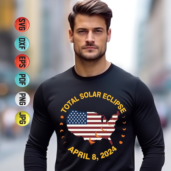 Total SOLAR ECLIPSE png, SUA Total Solar Eclipse,Solar eclipse svg, Total Solar Eclipse 2024, Cutting Files,  Sublimation,Silhuette Files