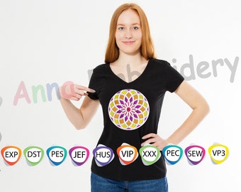 Flower of Life Embroidery Design: Mandala Pattern (Digital Download)