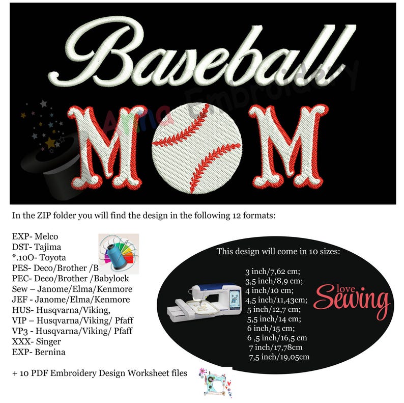 Baseball mom jessecmault design machine jessecmault  etsy