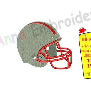 Football Helmet Sport Machine Embroidery Digitized Design Pattern- Instant Download - 4x4 , 5x7, and 6x10 hoops