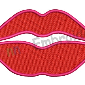 Red Lips Embroidery Design- Sexy Lips Machine Embroidery Patterns-Instant Download-PES