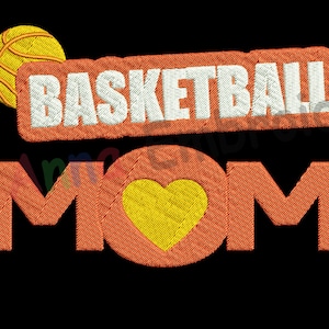 Basketball Mom Embroidery Design: Sports Embroidery (Instant Download-PES)