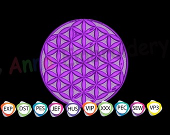 Flower of Life Mandala, Machine Embroidery Design (Instant Download)