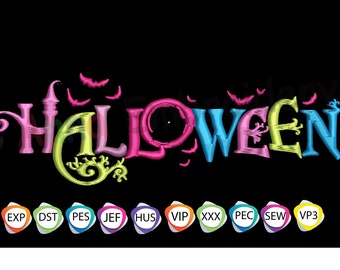 Happy HALLOWEEN  EMBROIDERY Design-Trick or Treat-Ghost Embroidery-Witch Embroidery-Machine Embroidery Patterns-Instant Download